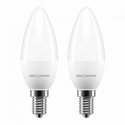 AlzaPower LED Essential Candle 5,5 W (40 W), 2700 K, E14, sada 2 ks