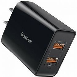 Baseus Speed Mini QC Dual USB Quick Charger (US) 18W Black