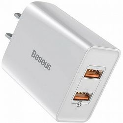 Baseus Speed Mini QC Dual USB Quick Charger (US) 18W White