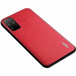 MoFi Litchi PU Leather Case Samsung Galaxy S20+ Červený
