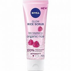 NIVEA Glow Rice Scrub Raspberry 75 ml