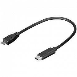 PremiumCord USB 3.1 Type-C (USB-C) (M) - USB 2.0 Micro-B (M) 0,2 m