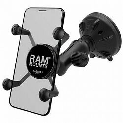 RAM Mounts kompletná zastava univerzálneho držiaku mobilného telefonu X-Grip s prísavkou na sklo, rám