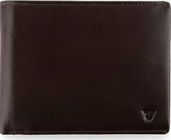 Roncato Pánska peňaženka s chlopňou na boku hnedá