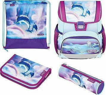 HERLITZ Loop+ Školská taška, delfín, 16 l