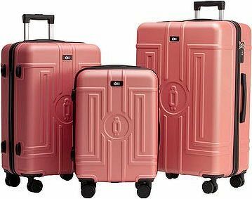 ROWEX Extra odolný cestovní kufr s TSA zámkem Casolver, rosegold, set kufrů (3 ks)