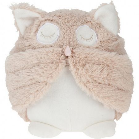 Dverná zarážka Sleepy owl béžová, 15 x 20 cm